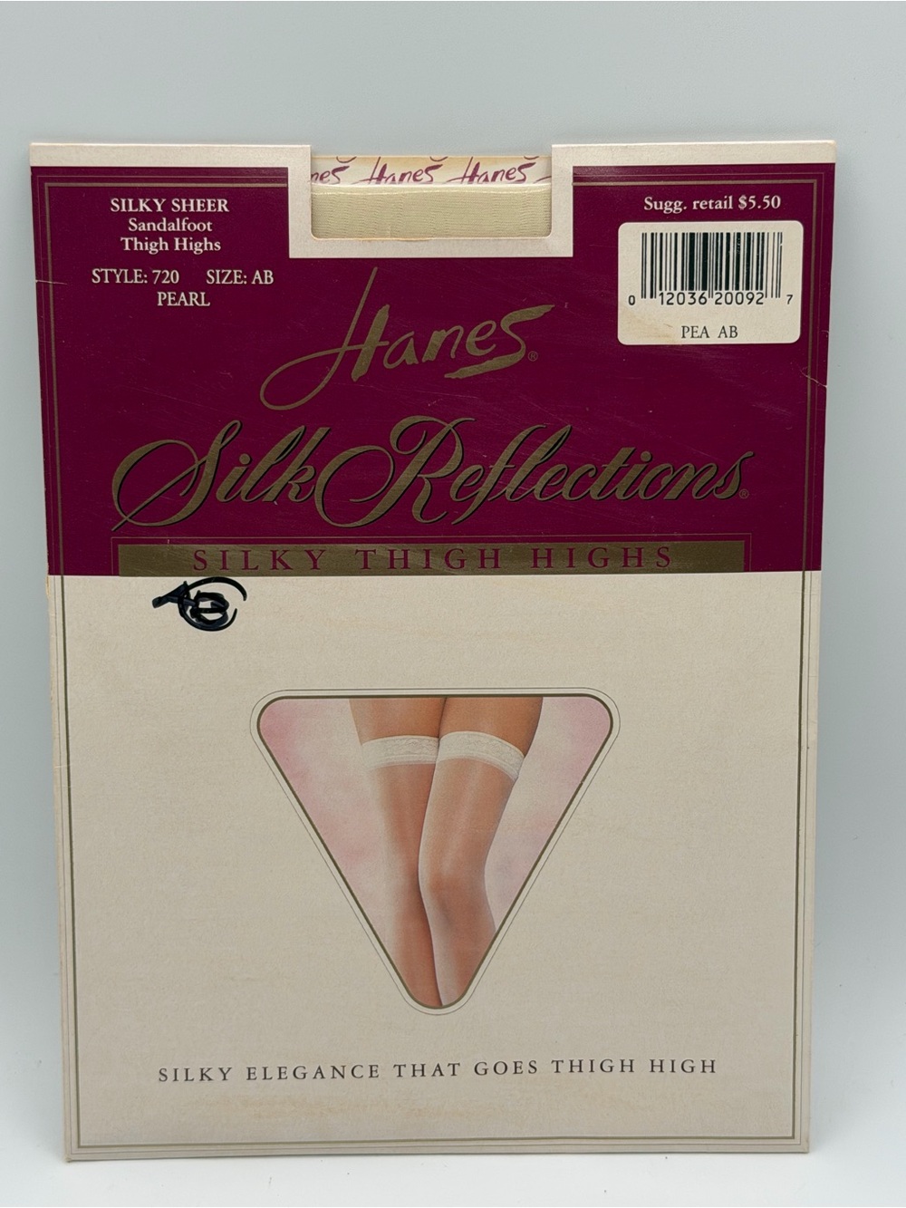 Hanes Silk Reflections Silky Thigh Highs Pearl Size AB